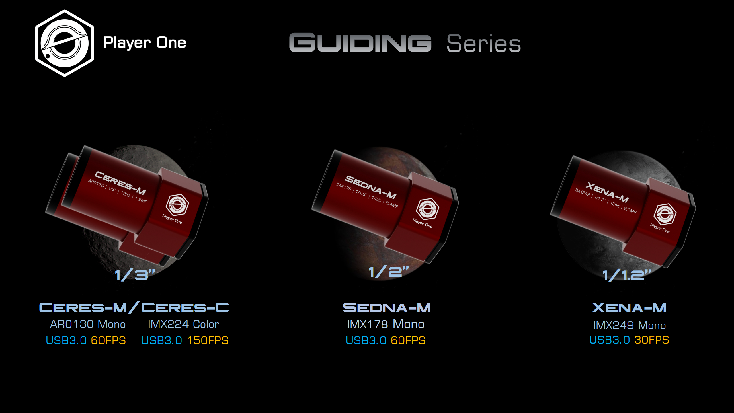Guiding camera series (AKA Dwarf Planet Series) released TODAY!