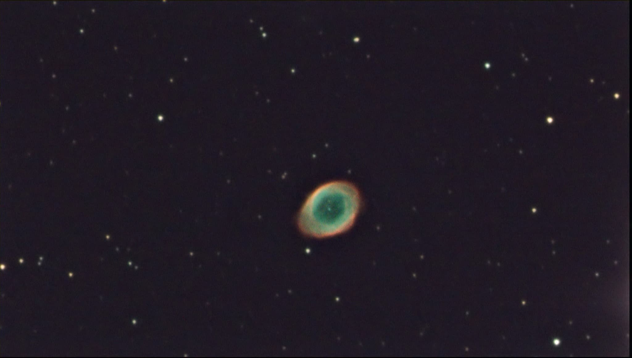 Lucky imaging of M57, by Chris Appleton