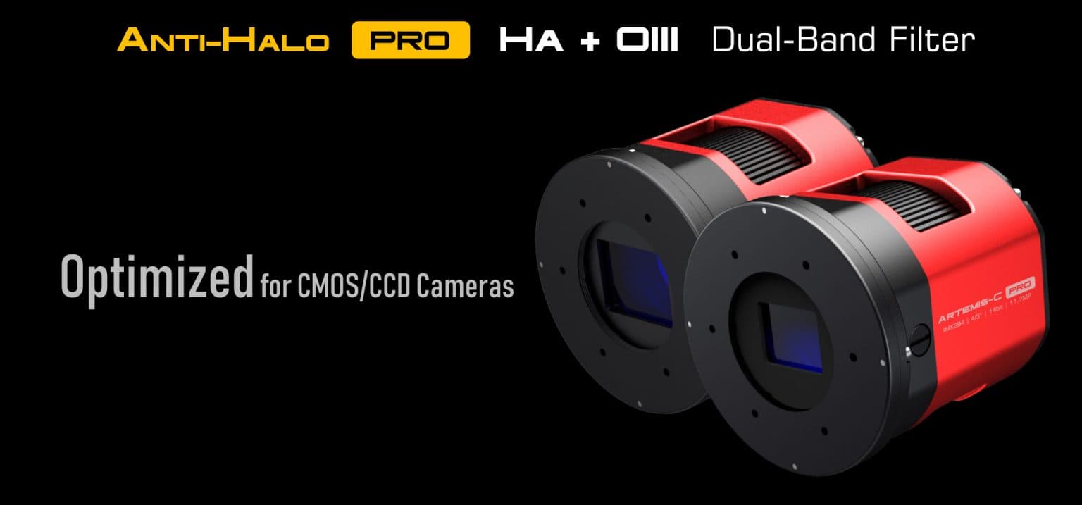 Anti-Halo PRO Dual-Band 2″ Ha+OIII filter – Player One Astronomy